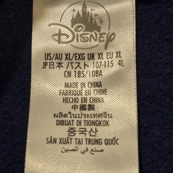 Walt Disney World 50th Anniversary Navy Iridescent Rose Gold Cropped Hoodie Xl - Picture 4 of 7